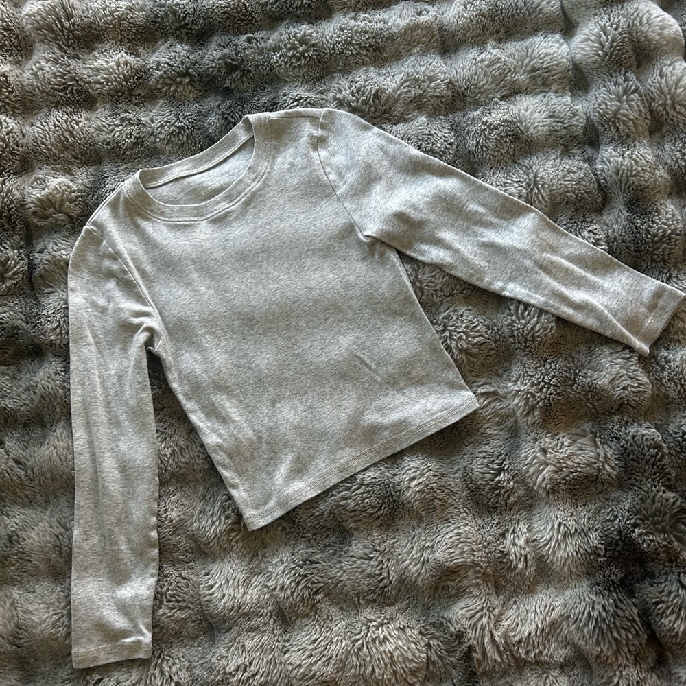 Gray Crop Top